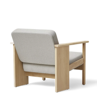 Fauteuil Lounge Block, veinage chêne blanc