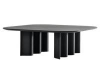 Table basse Curtain Couch (carré) - Chêne teinté noir graphite