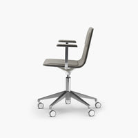 Chaise de bureau Laia Dossier standard avec bras piètement roulettes