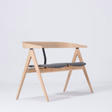 Banc Ava chêne - tissu anthracite