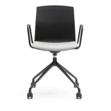 Chaise giratoire avec accoudoirs à roulettes Kabi Swivel
