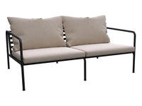 Canapé Avon 2 en acier thermolaqué, mousse et tissu