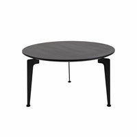 Table Laser Ø70 Placage Chêne Noir