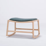 Repose-pieds Dedo chêne - tissu vert foncé