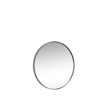 Retro Miroir mural Ronde Nickel Brossé