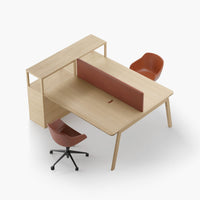 Table de co-working Heldu Carrée avec rangement